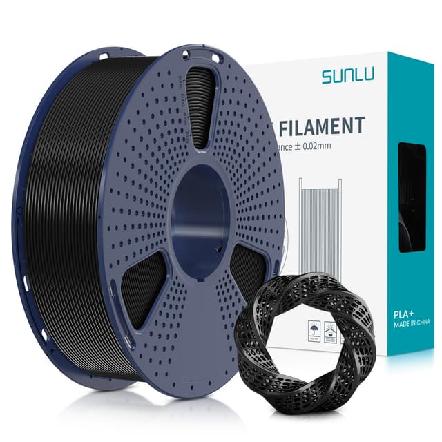 SUNLU PLA+ Filament 1.75mm Schwarz 1KG 🌈🚀