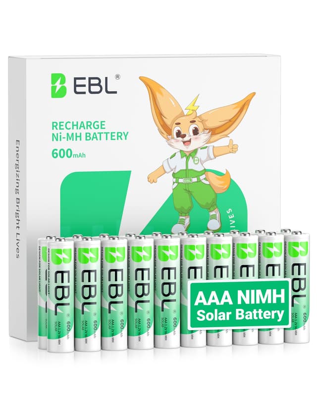 🌞 EBL AAA Akku 20 Stück für Solarlampe im Angebot! 🌿