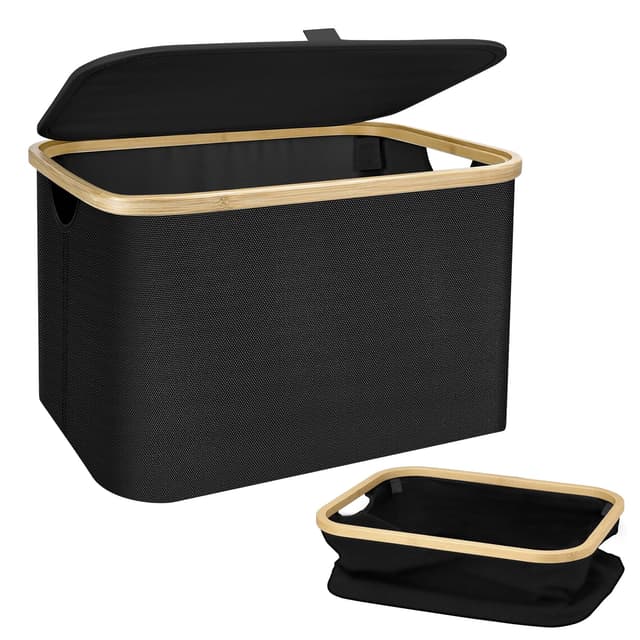 Capocica 40L Faltbarer Wäschekorb 🧺 - Platzsparend, Leicht & Tragbar