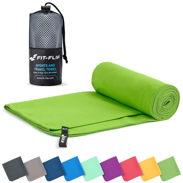 Fit-Flip Mikrofaser Handtuch - Kompakt & Leicht 🌿 Sport, Fitness, Sauna 🏋️‍♂️