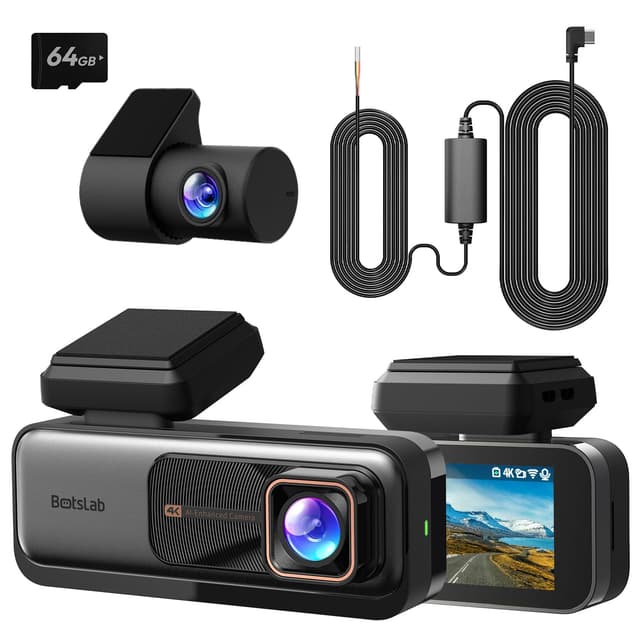 BOTSLAB Dashcam Auto Vorne Hinten 4K+2K mit GPS WiFi und Hardwire-Kit 🚗📹