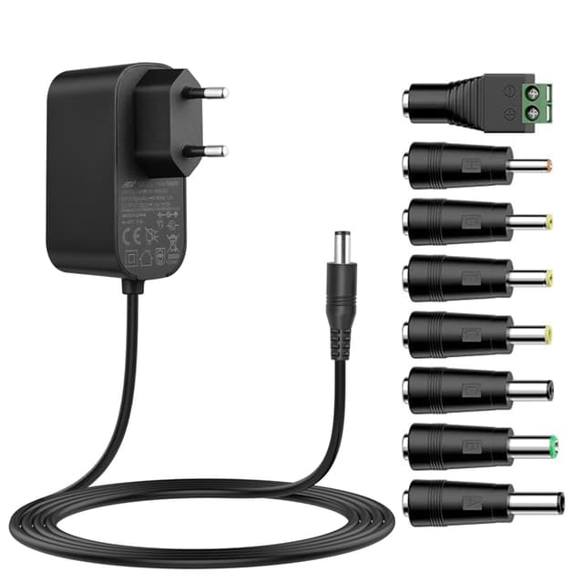 🔌 Tonton 12V 3A Universal Netzteil mit 8 DC Steckern 💡🔊📹