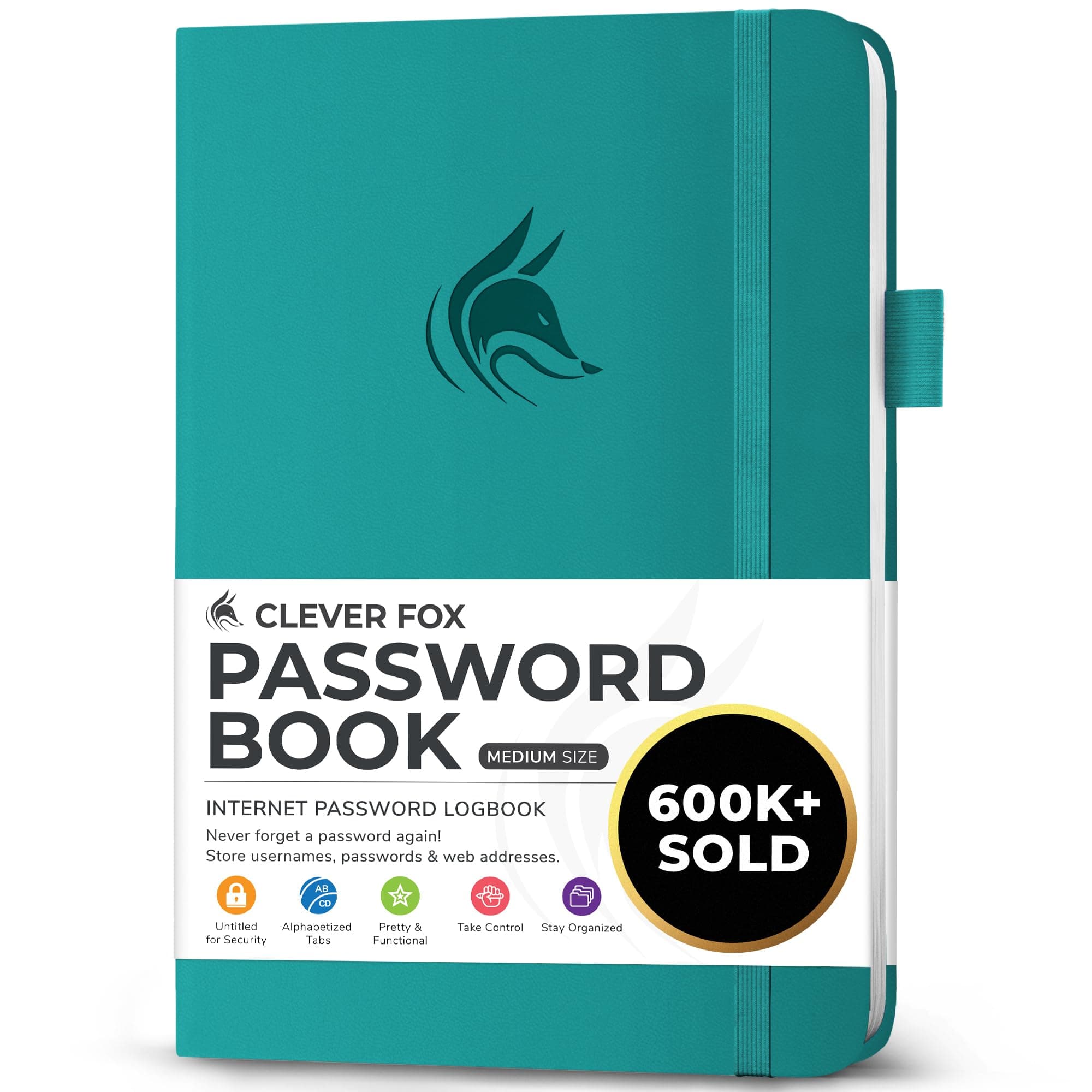🔐 Clever Fox Passwortbuch mit Registerkarten - Angebot des Tages! 📚