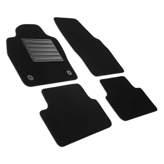 🚗🔝 MDM SP-7553 Fußmatten Velours Autoteppich passend für Seat Arona 2017>, schwarz