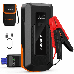 ANSODY Starthilfe Powerbank,3000A Auto Starthilfe Powerbank für 12V PKW Fahrzeuge 🚗🔋