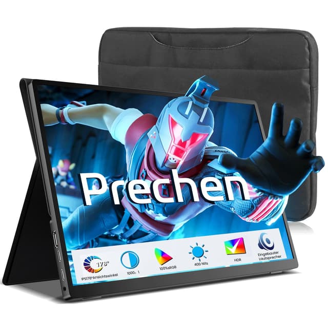 🌟 Tragbarer Monitor Touchscreen,14 Zoll 1920X1200 IPS Touchscreen mit Schutztasche 🌟