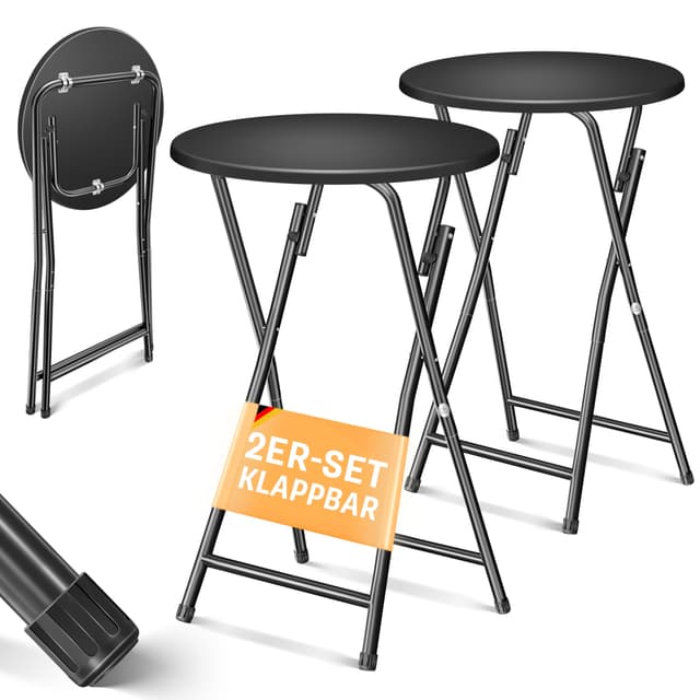 🌟 KESSER® Stehtisch 2er Set Bistrotisch mit PVC-Platte 🌟