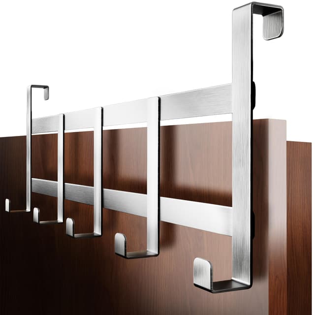 🌟 4smile Türgarderobe aus Edelstahl - Flexibler Türhaken für Ordnung und Stil! 🚪