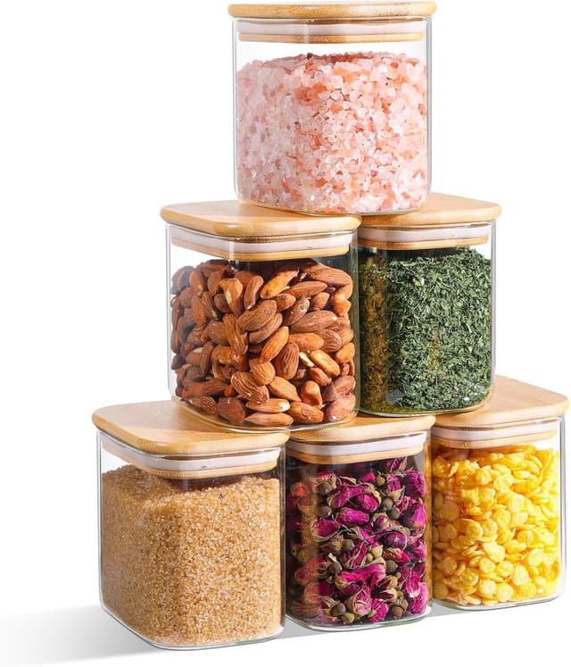 ComSaf 700ml Rechteckige Vorratsdosen mit Deckel 6er Set 🍲🍪🍝