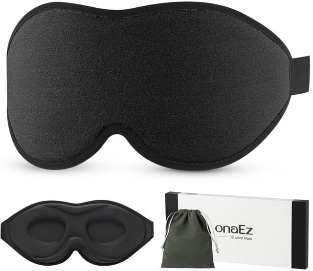 🌙 onaEz 3D Schlafmaske für Herren und Frauen - ultimative Dunkelheit und Komfort!