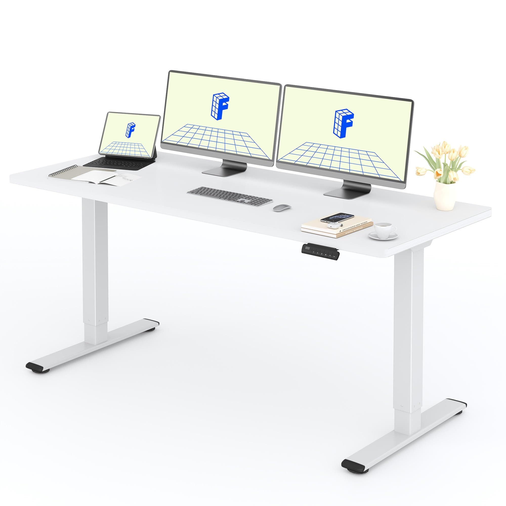🌟FLEXISPOT Höhenverstellbarer Schreibtisch mit 2 Motoren & 25MM einteiliger Tischplatte🌟