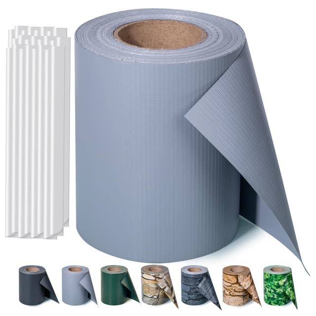🌿 Sichtschutzstreifen Zaun 35 m x 19 cm inkl.20 Clips, PVC Sichtschutz Zaunfolie 🌞