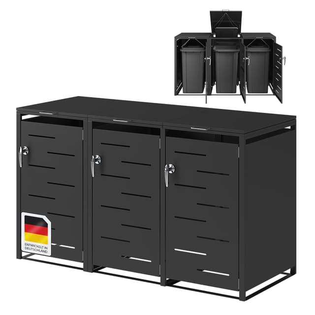 STEELSØN Diorus Mülltonennenbox 3er bis 240L abschließbar 🗑️