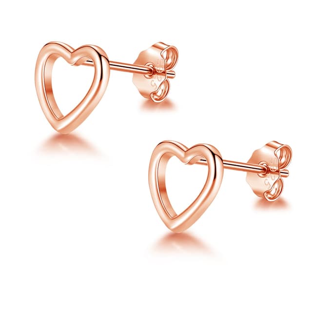 Josfeva 925 Sterling Silber Ohrstecker, Herz Stern Kreuz Ohrstecker für Damen Mädchen 💖🌟