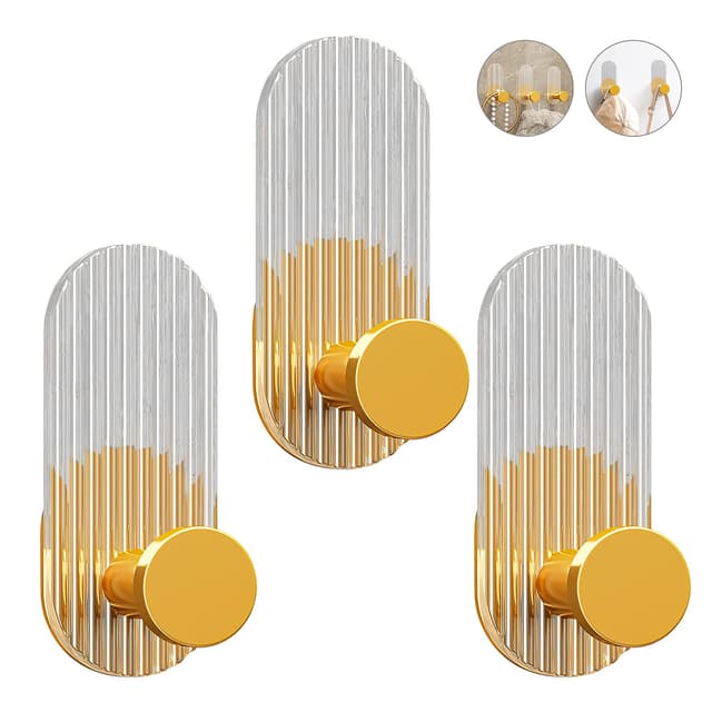 🌟 Angebot: FORTSPANG Handtuchhaken 3 Stück in Gold - 3cps 🌟