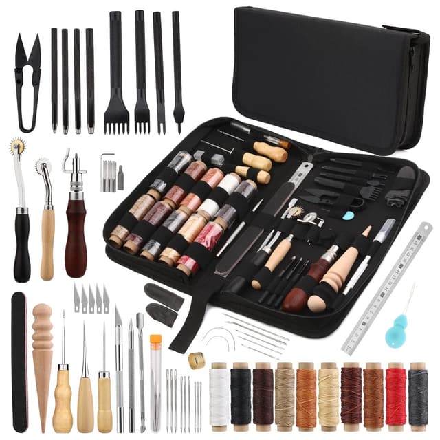 Leder Nähen Set - Werkzeugset für Lederbearbeitung 🧵🔧