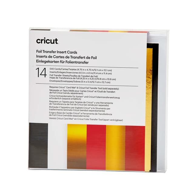 🌟🎨 Cricut 2009481 Foil Transfer Insert Royal Flush | 12.1cm x 12.1cm Größe S40 | 14er-Packung 🌟🎨