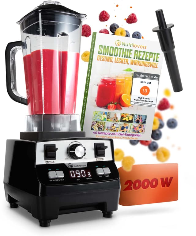 NUTRI-BLENDER MAX Hochleistungsmixer 2000W 🏆 Standmixer Smoothie Hochleistung Smoothie-Maker Profi Mixer Blender