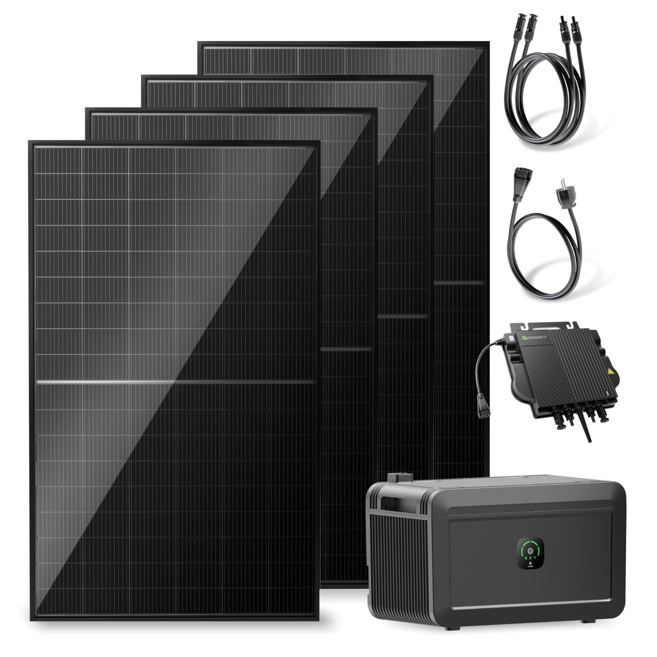 Solakon® Balkonkraftwerk 2000W mit Speicher - Solaranlage Komplettset 🌞