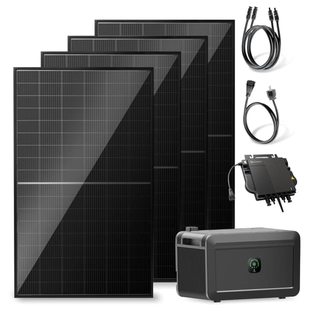Solakon® Balkonkraftwerk 2000W mit Speicher - Solaranlage Komplettset 🌞