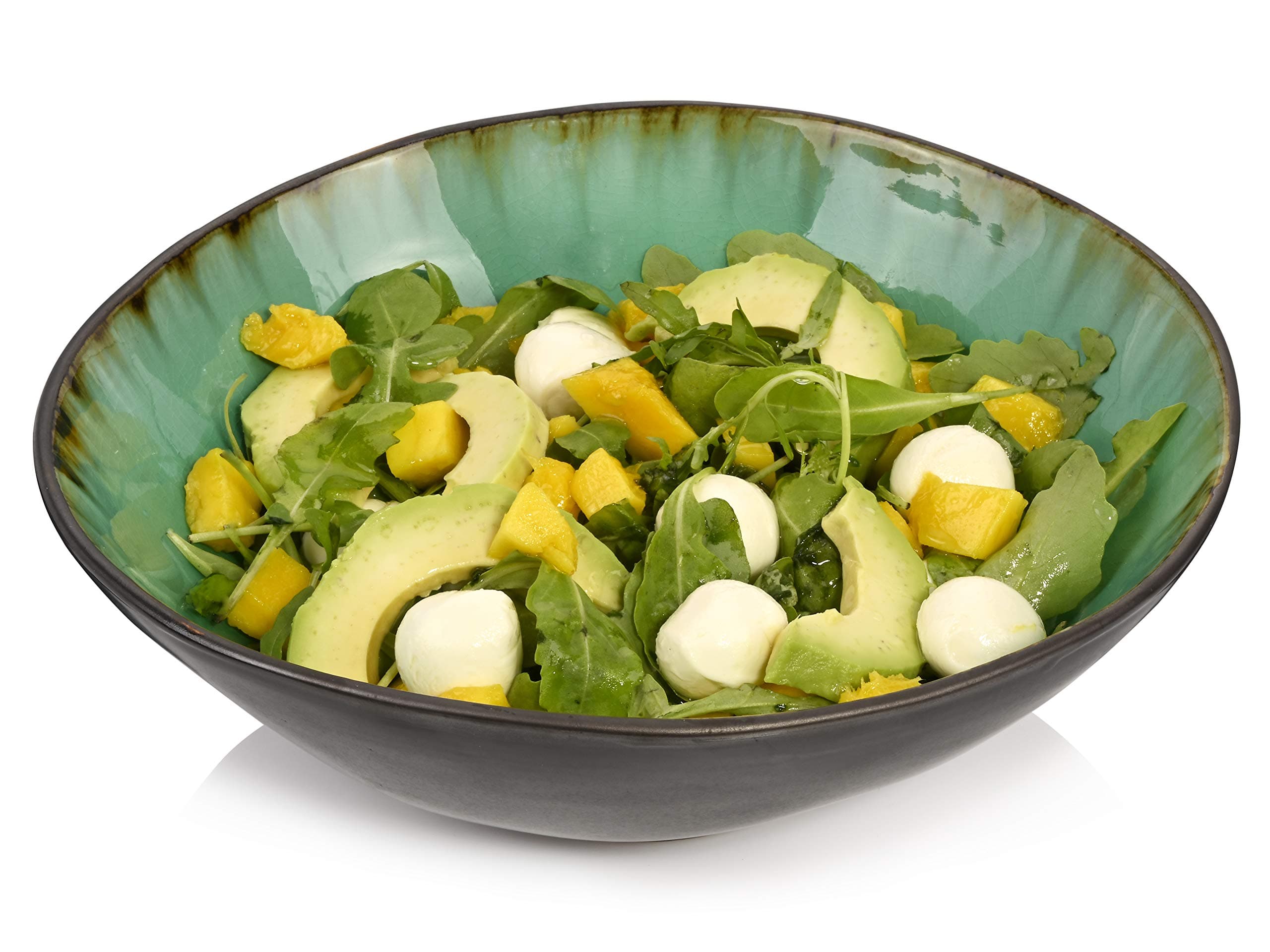 🥗 Sänger | Salatschale Palm Beach aus Steingut, Einzigartiges Design 1800 ml | PREMIUM COLLECTION
