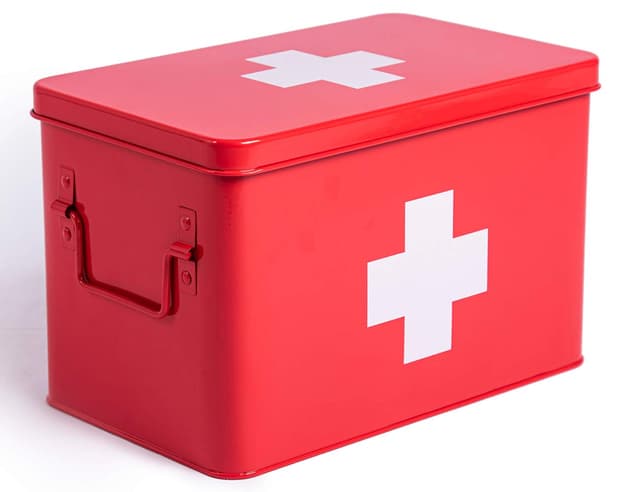 Theo&Cleo Medizin Box Metall 🏥 Erste Hilfe Kasten Koffer Schrank
