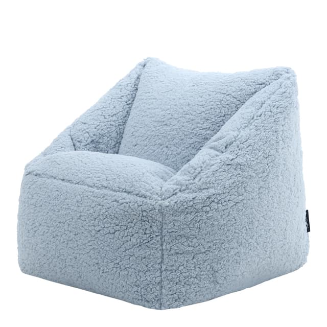 🐻 Icon Natalia Teddybär Sitzsack Kinder, Hellblau 🌟 Gemütlicher Kuschelsessel für Kinderzimmer