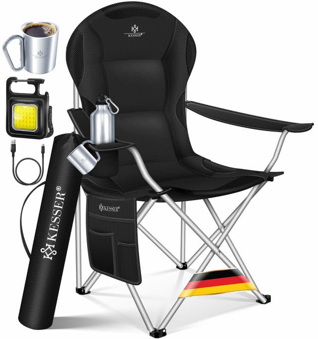 🏕️ KESSER® Campingstuhl faltbar bis 150 kg - Premium Qualität!