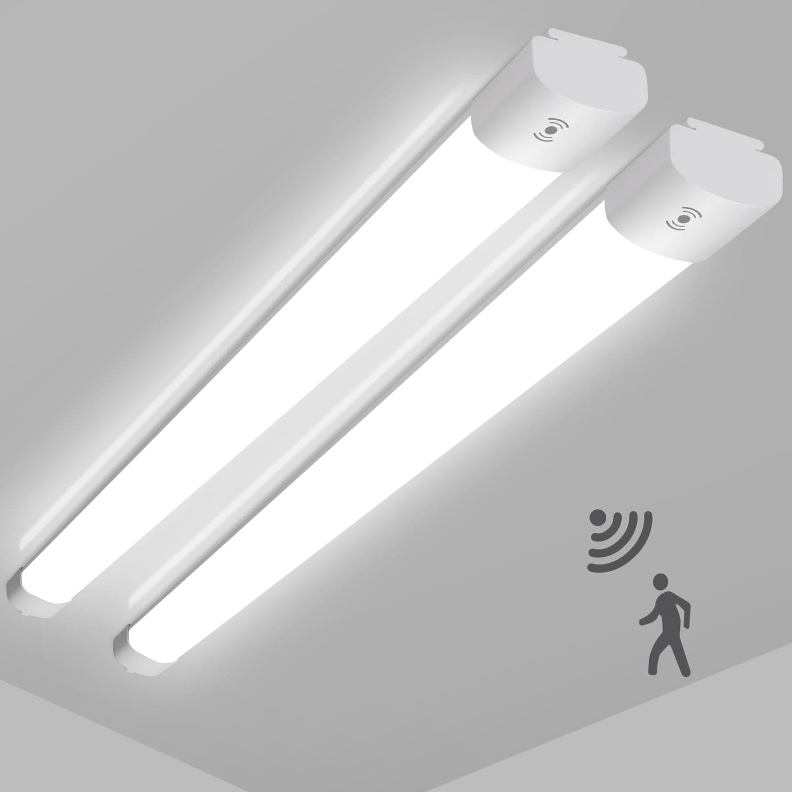 🌟 Super Angebot! 2 Stück 20W LED Feuchtraumleuchte mit Bewegungsmelder 🌟