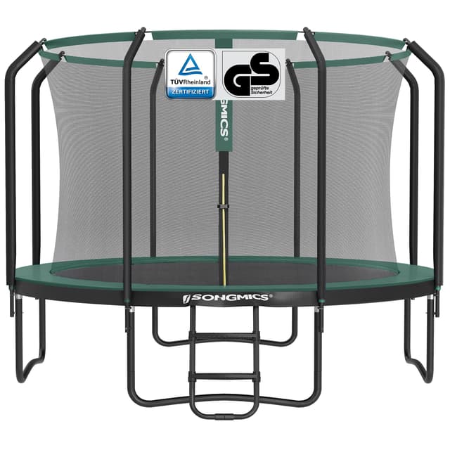 SONGMICS Trampolin Ø 305 cm Schwarz + Dunkelgrün 🎉🤸‍♂️