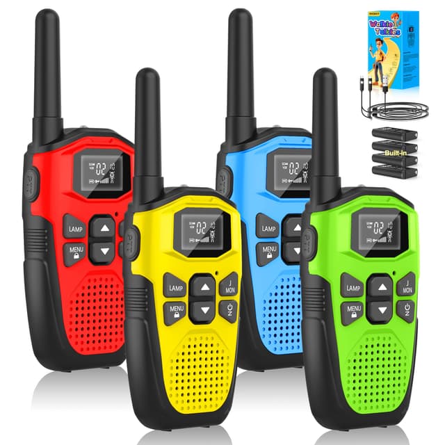 NXGKET Walkie Talkie 4er Set 📻🔦👦👧