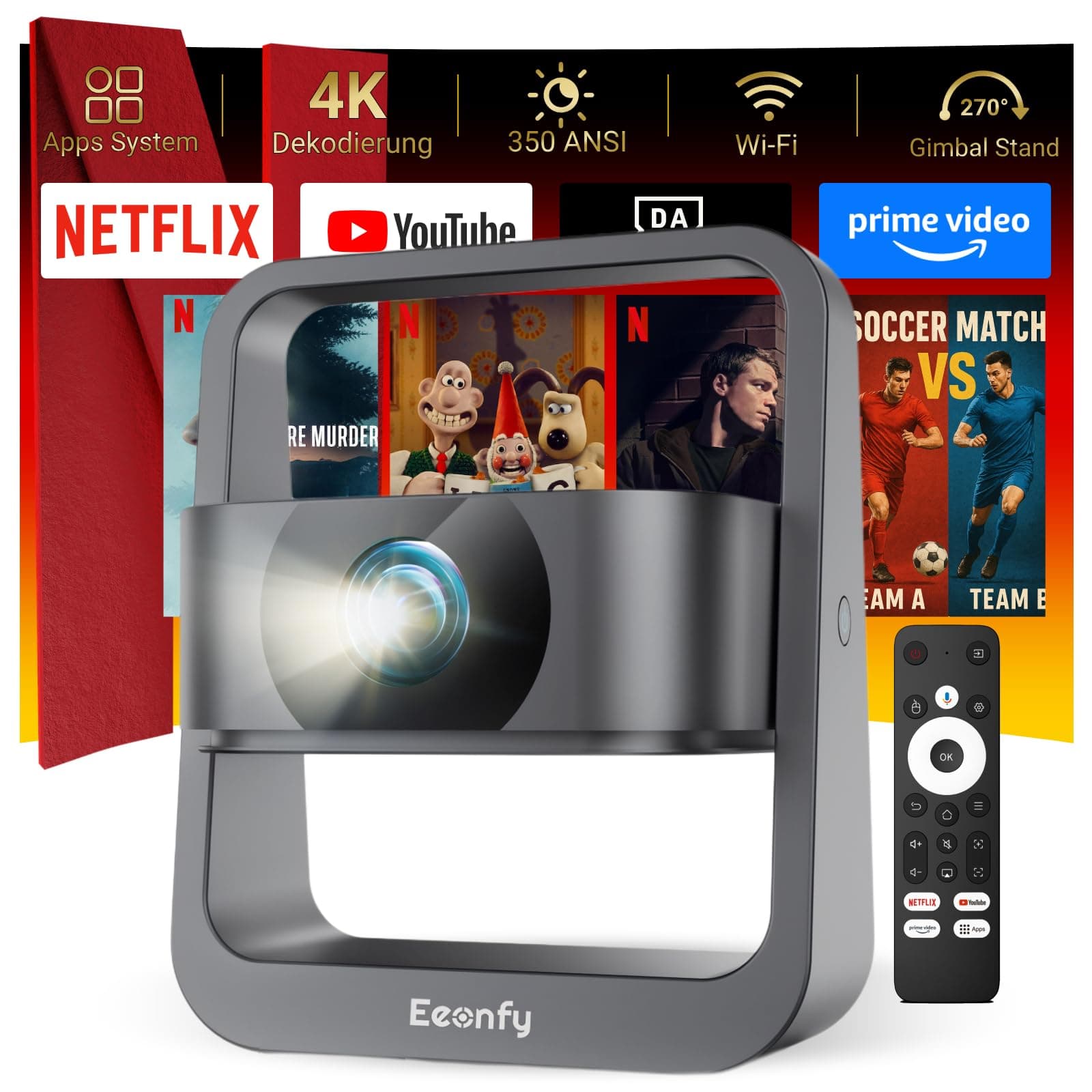 🌟Sonderangebot: Venus V1 Smart Beamer Portable für Heimkino🎥