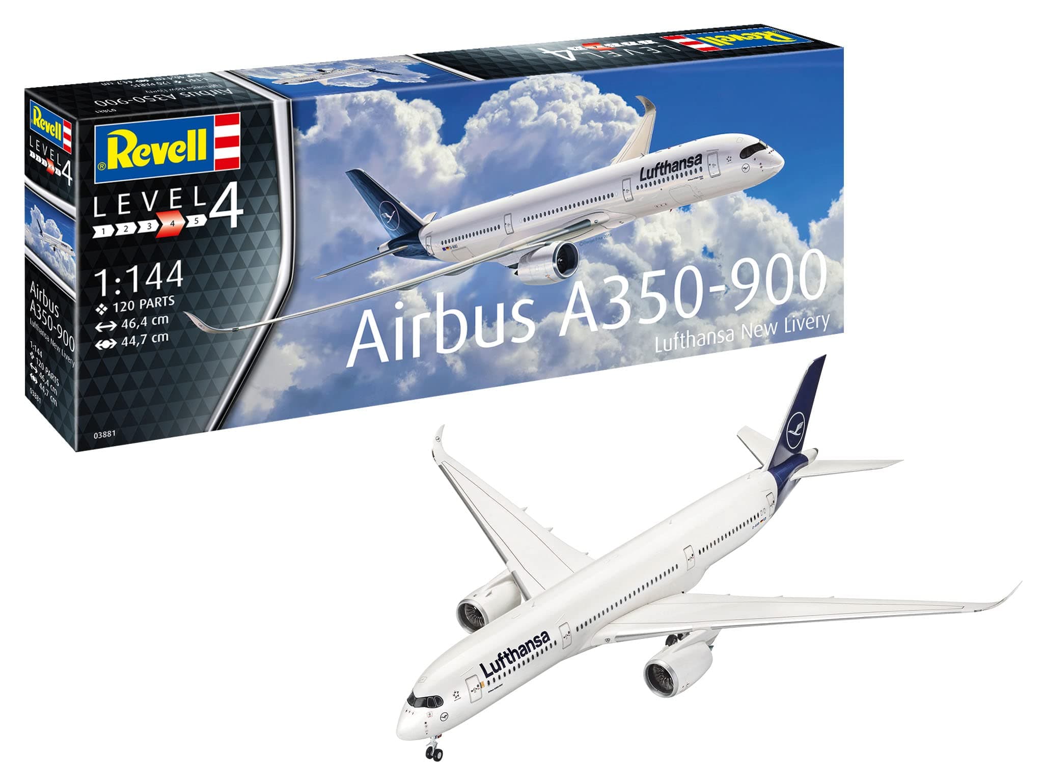 🛩️ Revell 03881 Airbus A350-900 Lufthansa New Livery Flugmodell Bausatz 1:144 - Sonderangebot! ✈️