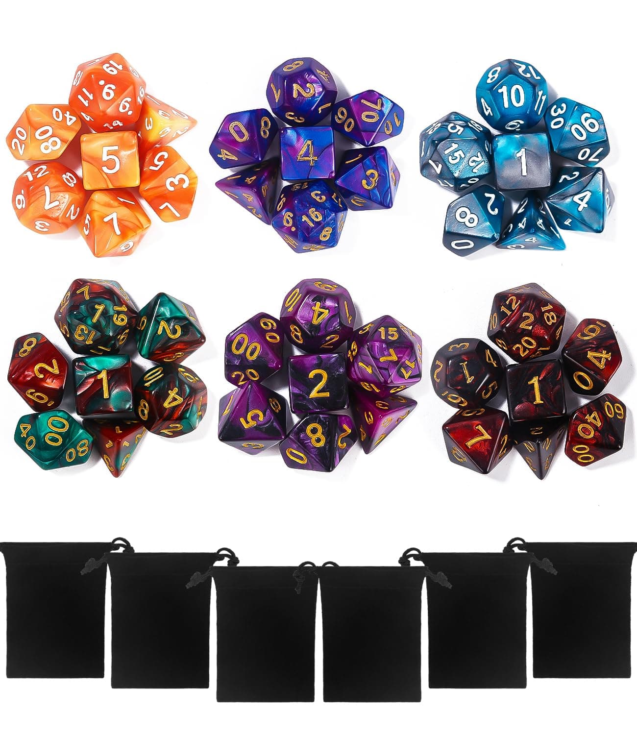 TIDEVAN Polyedrische Würfel-Set 🎲🎲