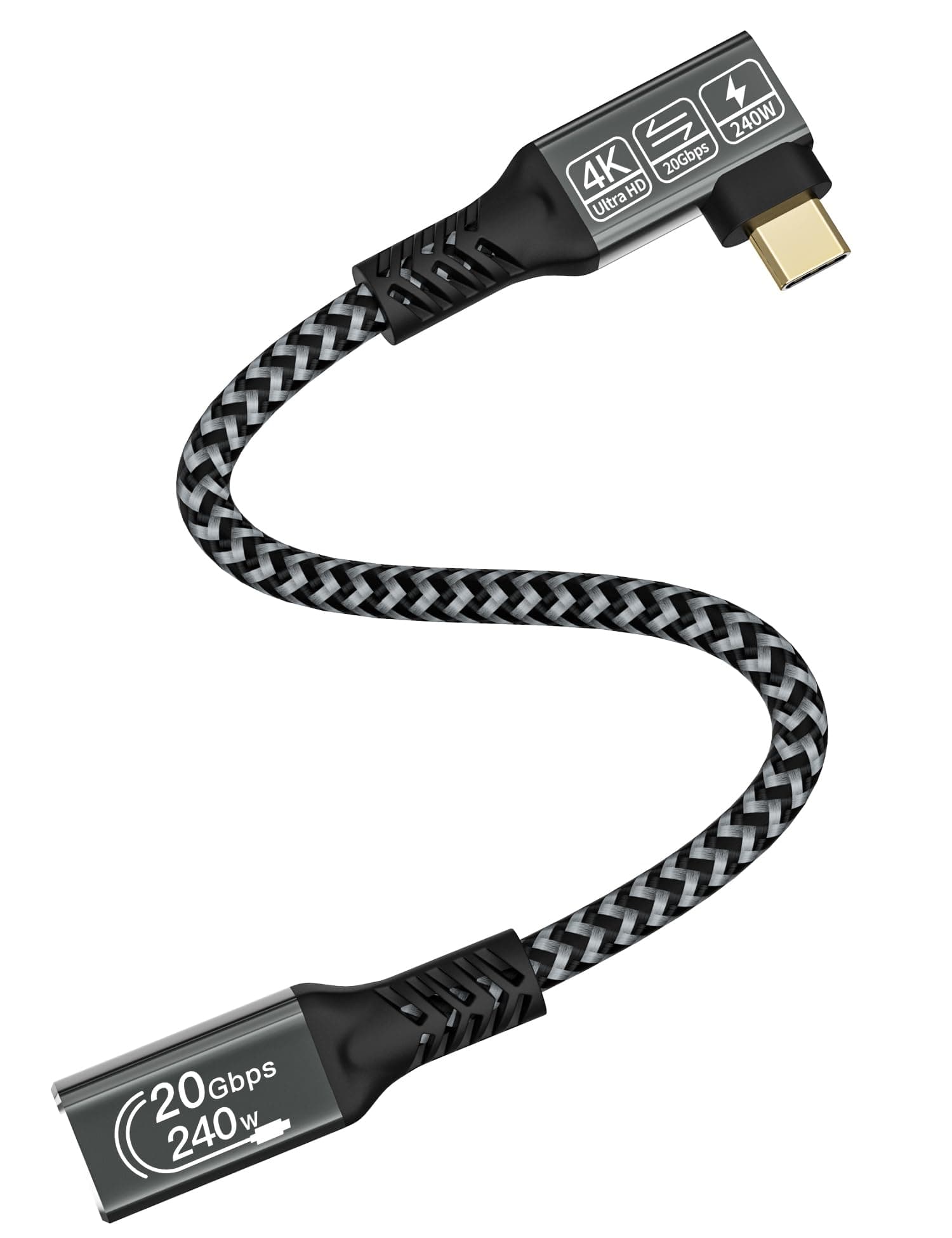 🔌 CAKOBLE USB C Verlängerungskabel 0,25m - 20Gbps/240W - 4K@60Hz 📺