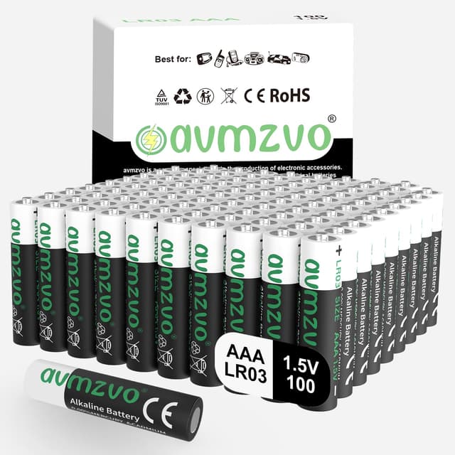 🔋 avmzvo AAA Batterien 100 Stück LR03 1,5V Alkaline | Langlebige Power & Leistungsstark