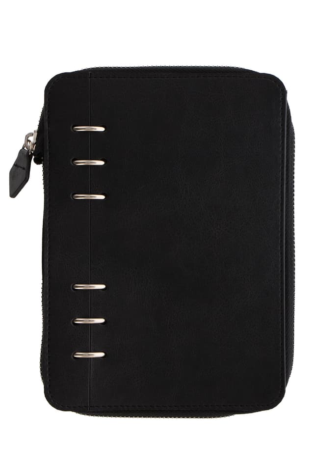 📔🖤 Filofax Personal A6 Notizbuch Ringbuch Clipbook Classic Schwarz ZIP Mappe 143007 📌✂️