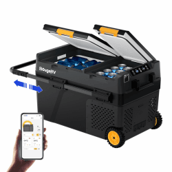 BougeRV CRD2 Kompressor Kühlbox 40L mit Gefrierfach Doppeltür Dualzonen 🌡️🚗