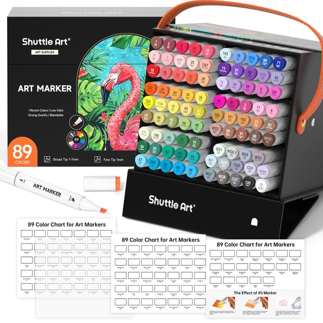 Shuttle Art 88 bunte Alkohol Marker Set 🎨🖊️