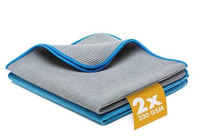 LICARGO® 2X Waffeltücher - Mikrofaser Waffeltuch für kristallklare Autoscheiben 🚗