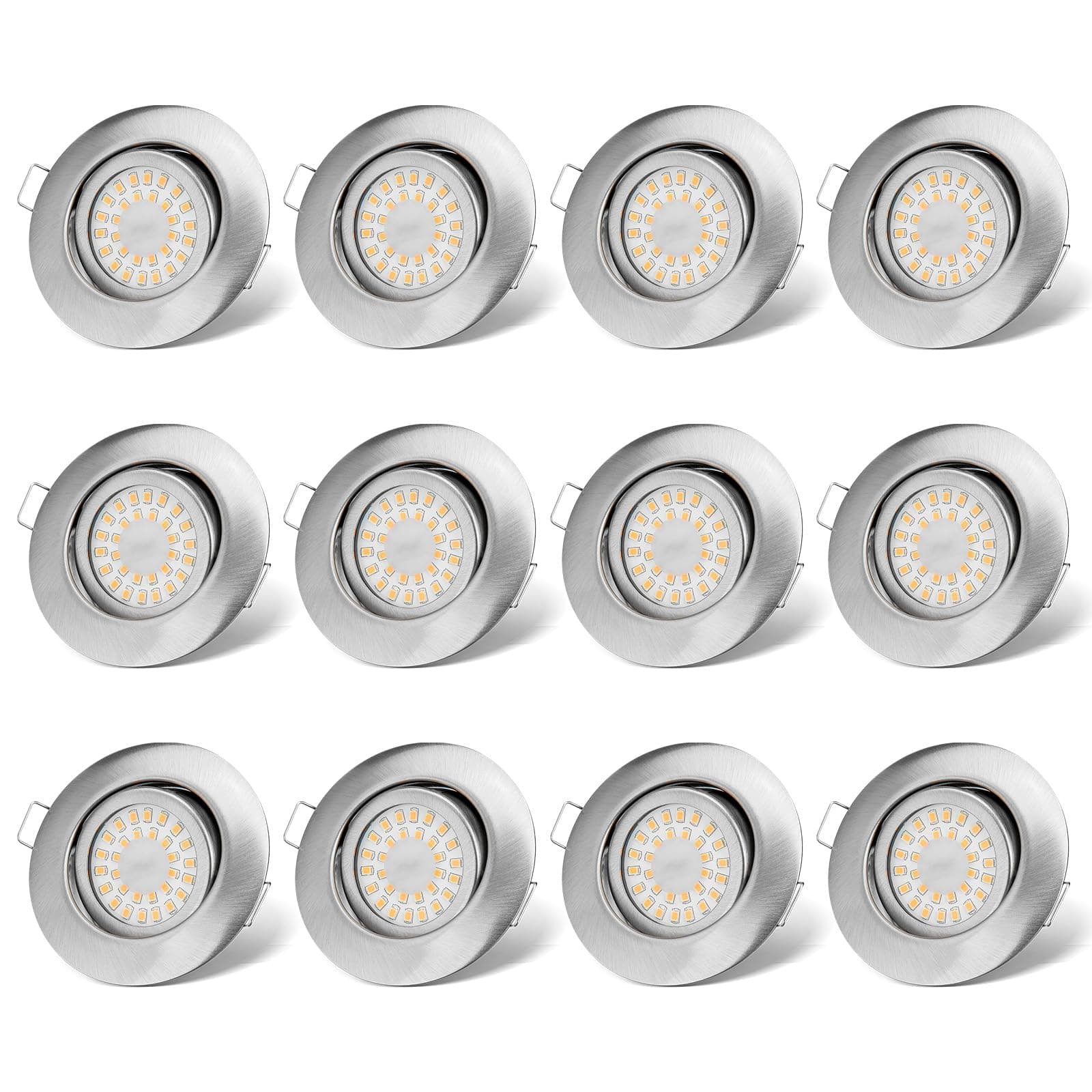 LED Einbaustrahler 230V Flach Dimmbar LED Spots 12er Set