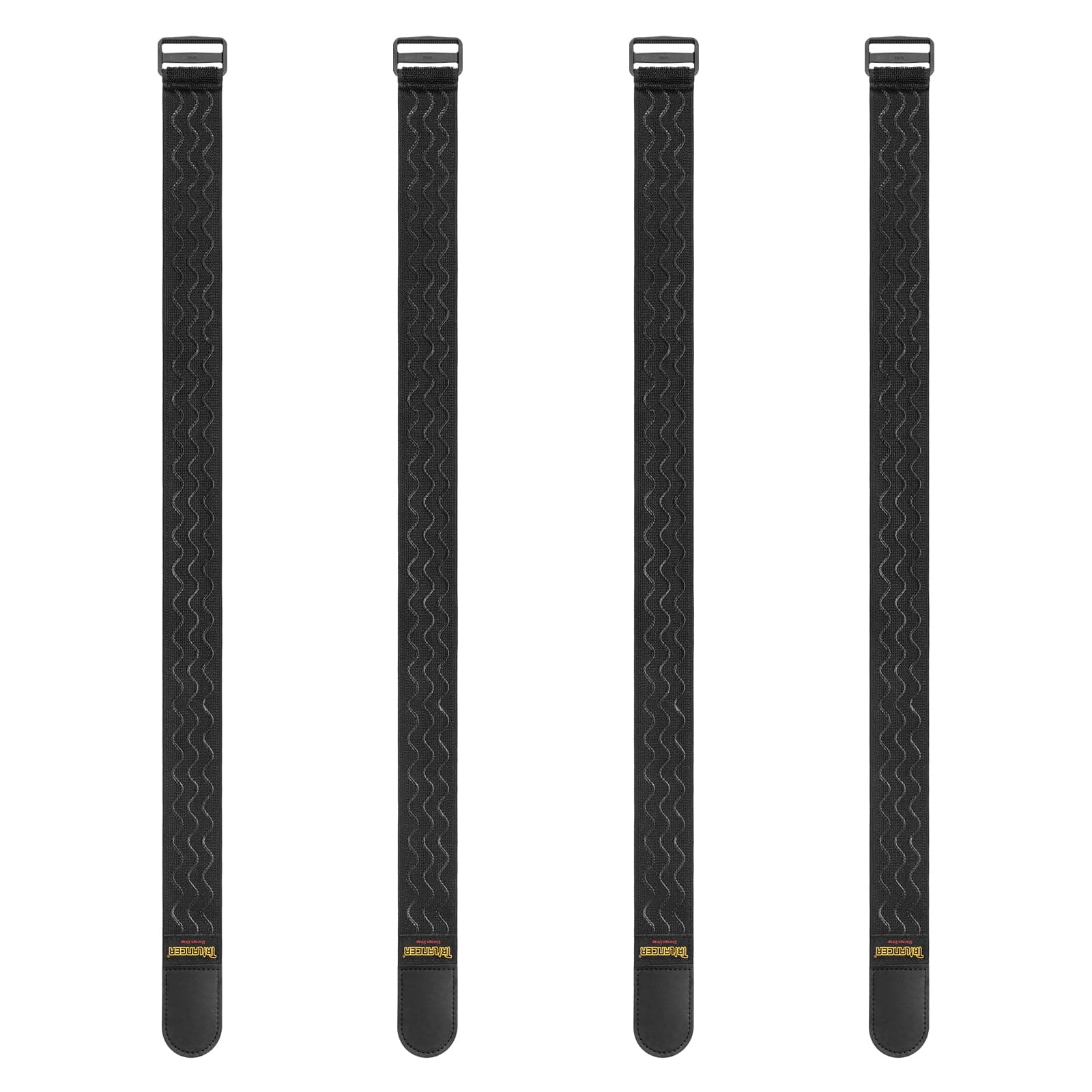 Trilancer Elastische Gurte mit Anti-Rutsch-Streifen, 81x5 cm (4er Pack) - Mehrzweck-Klettbänder 🚲🏕️👜