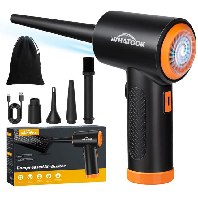 🔥 Elektrische Staubgebläse 3-Gang Compressed Air Duster 60000 U/min mit LED-Licht 🌪️