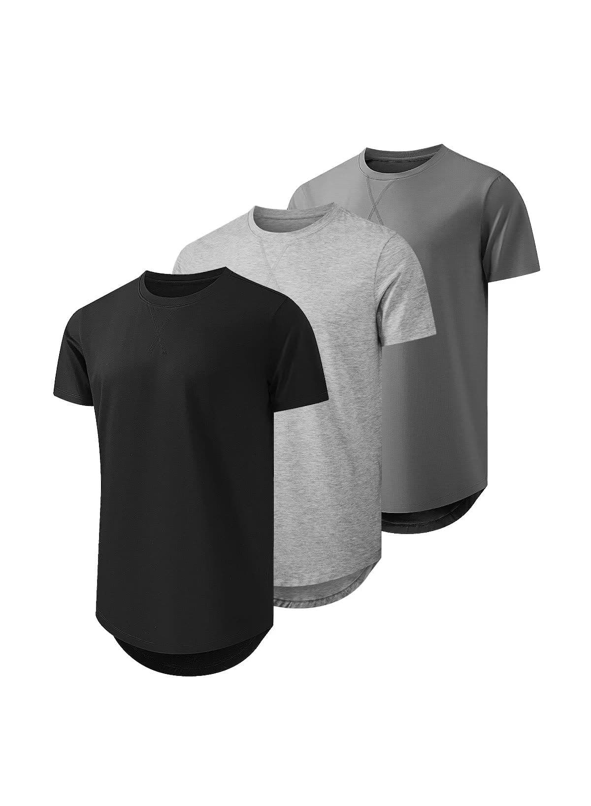 JMIERR 3er Pack T-Shirt Herren Sommer Basic Einfarbig 😎👕🌟
