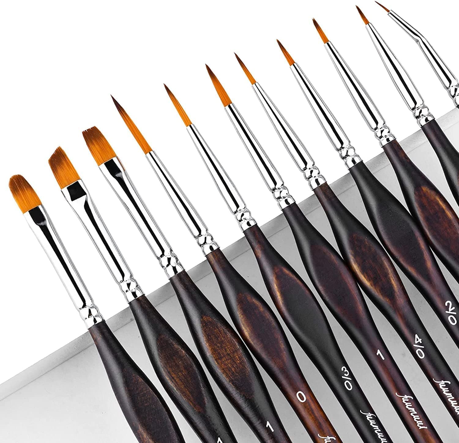 🎨 Pinselset Malen - 11 Premium Feine Detail Pinsel Set für Acryl, Aquarell, Miniaturen