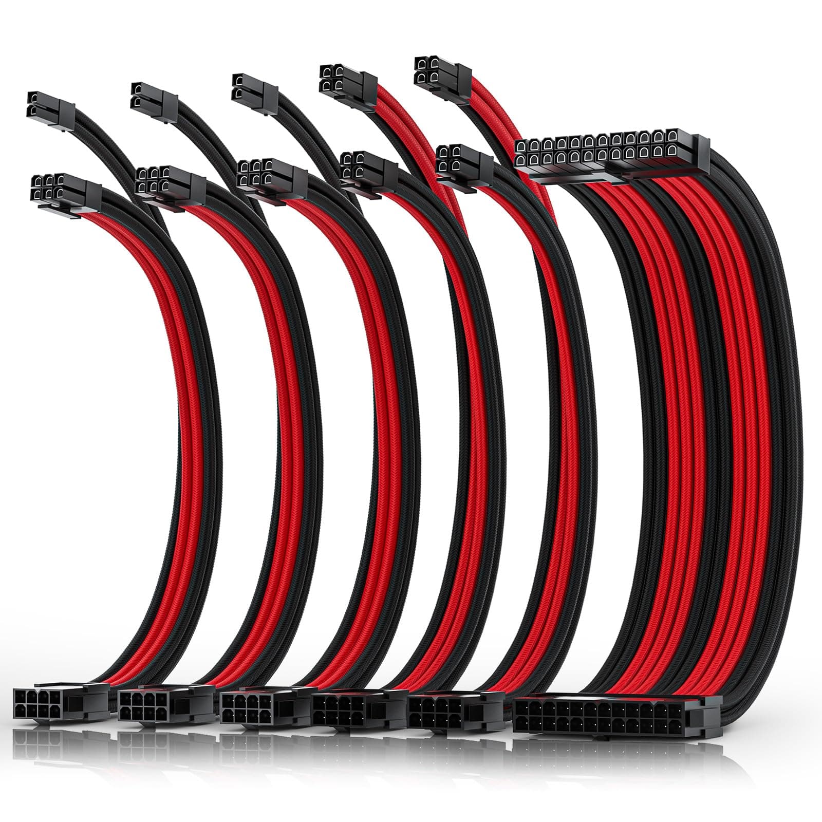 AsiaHorse 16AWG Sleeved Cable Kit für PC/GPU/CPU, PSU Kabelverlängerung