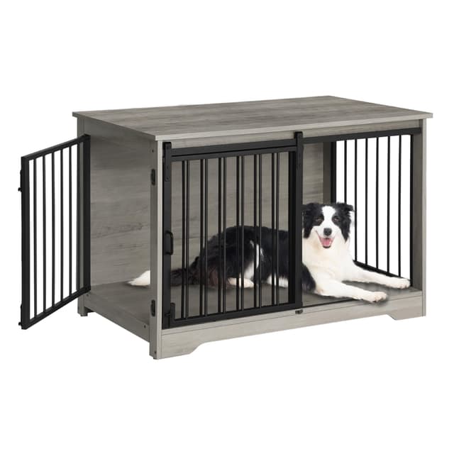 🐶 Hzuaneri Hundekäfig Möbel, 100cm Hundebox für Zuhause 🐾