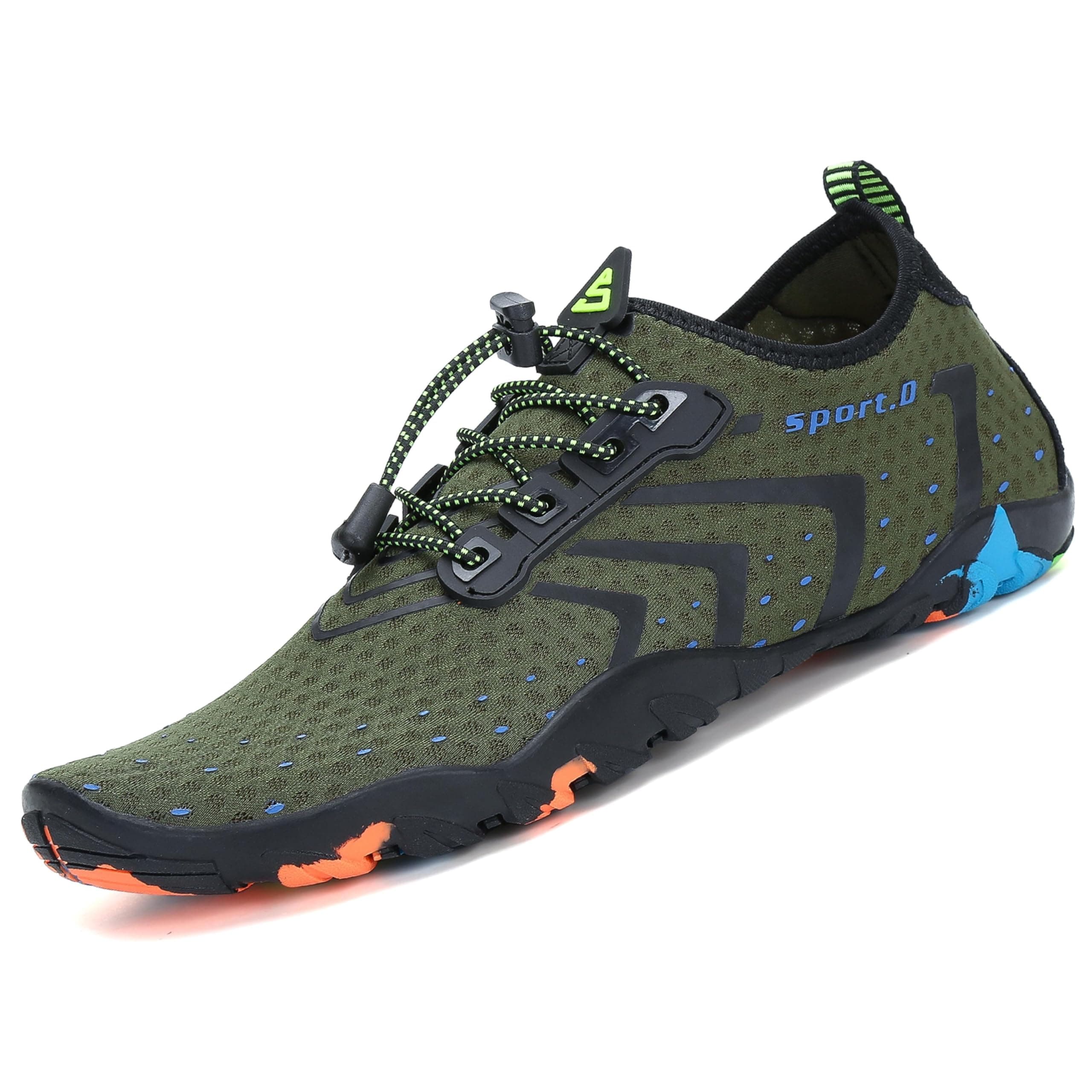 🌊🩴 SAGUARO Badeschuhe Aquaschuhe für Damen Herren Kinder - Grün 38 EU