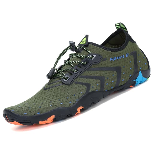 🌊🩴 SAGUARO Badeschuhe Aquaschuhe für Damen Herren Kinder - Grün 38 EU