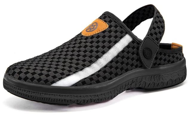 🌞 Clogs Hausschuhe Herren Damen Pantoletten Gartenschuhe Sommer Gartenclogs Schwarz 42 EU